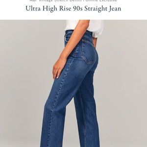 Abercrombie & Fitch Ultra High Rise 90’s Straight Jean